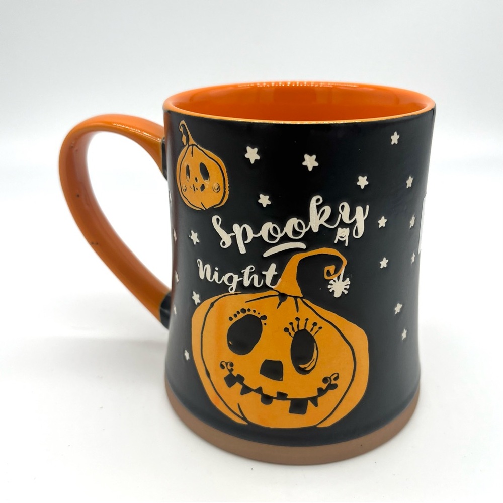 Eli & Ana Spooky Night Embossed Halloween Jack-O-Lanterns Coffee Mug New